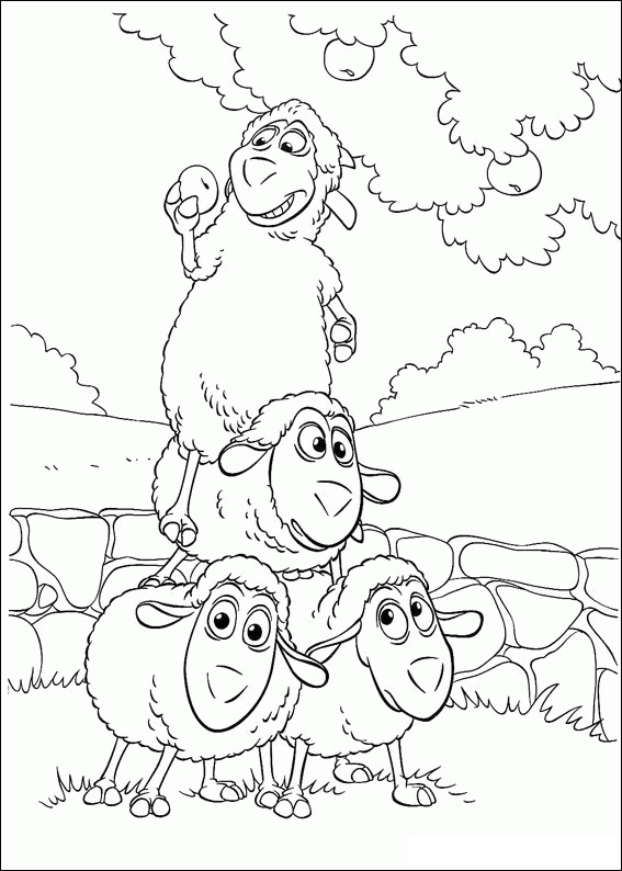 Plansa de colorat cu Aventurile lui Piggley 7 55
